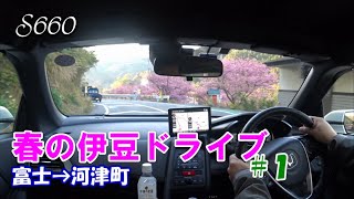 【S660】春の伊豆ドライブ＃１ 富士→河津町【カーブログ】