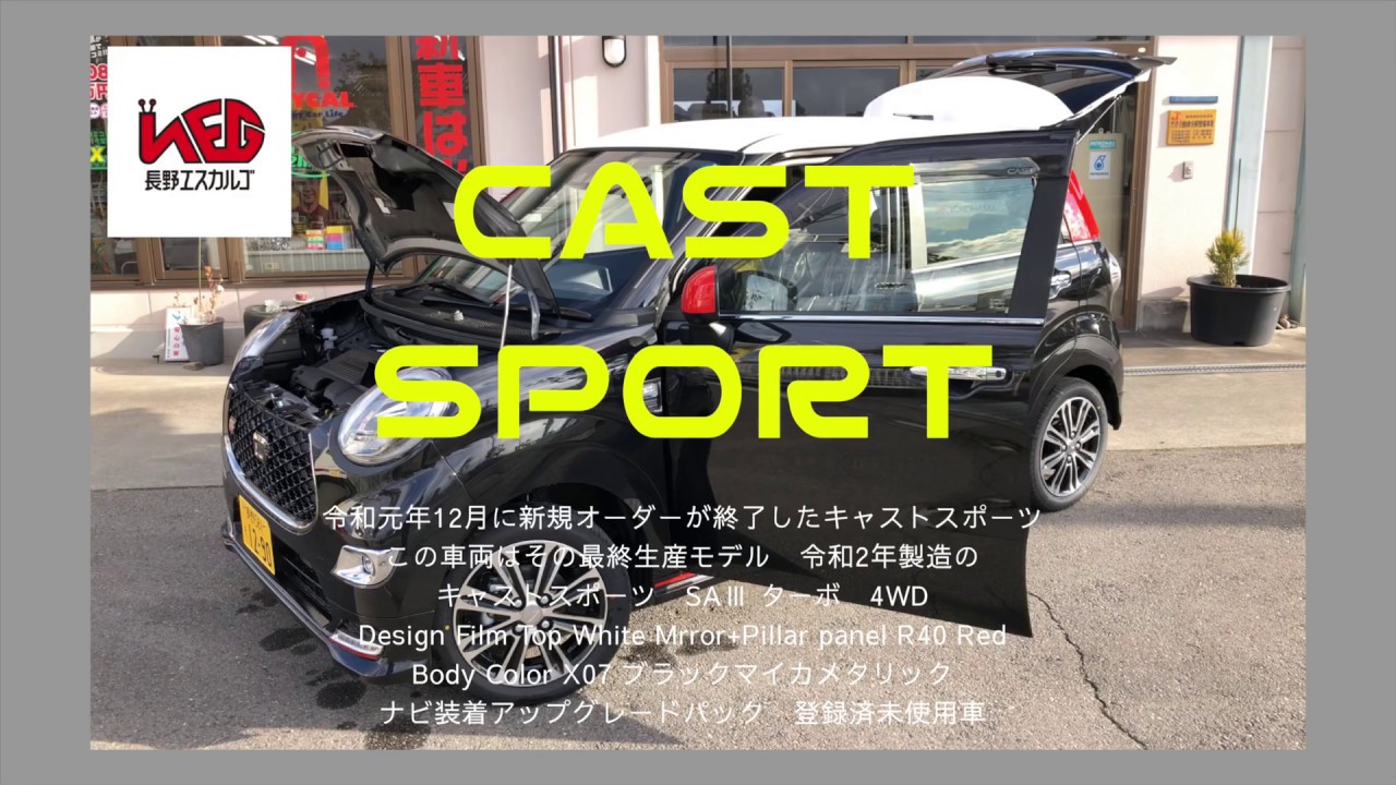 生産終了　希少　キャストスポーツSAⅢ 4WD デザインフィルムトップ　ホワイト＆ブラック