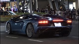 【爆音‼】表参道の街中に響き渡るV12サウンド‼ 神宮前交差点でランボルギーニ アヴェンタドールS ロードスターを発見‼ Lamborghini Aventador S Roadstar