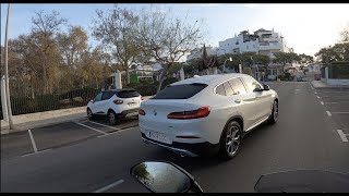 YAMAHA MT-09 Racing & Playing With BMW X4 in Malaga, Spain