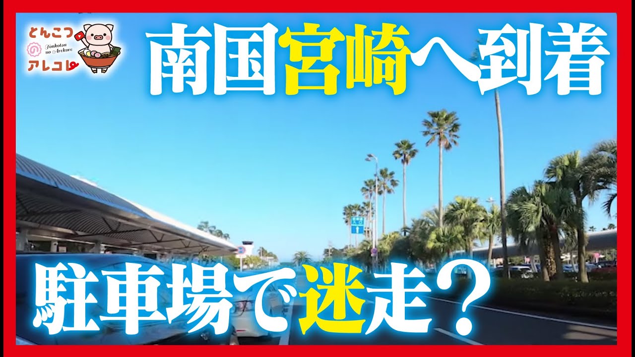 【南国宮崎】宮崎空港に着陸シーン＆駐車場あるある：車を停めた場所を忘れる【帰省しました】