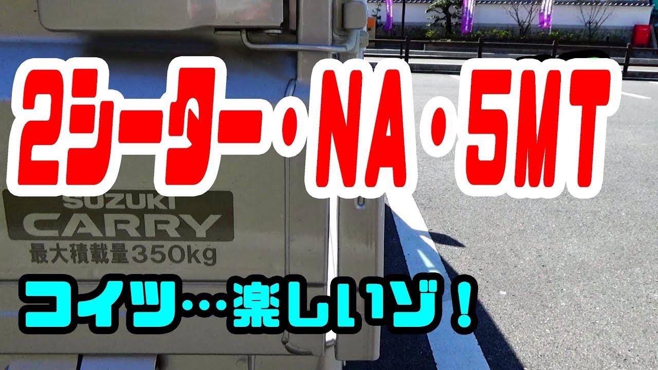 ２シーター・ＮＡ・５ＭＴの楽しいヤツ！【愛車紹介】スズキ　キャリー　軽トラ