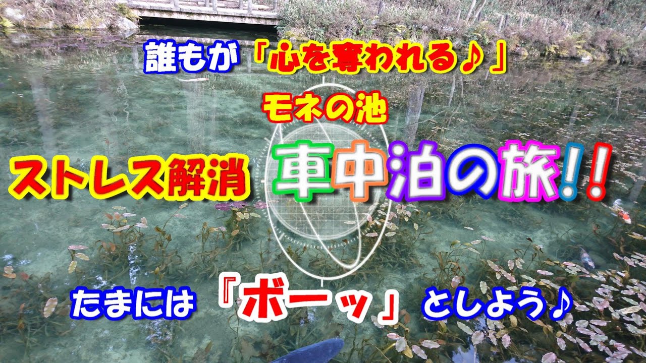 【フリードスパイクで車中泊!!】ストレス解消!! 車中泊『モネの池』たまには「ボーッ」としよう♪