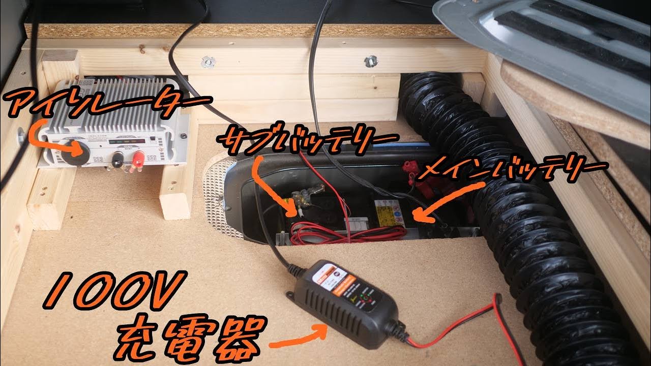 （車中泊）エブリイのサブバッテリーの充電どうしてる？