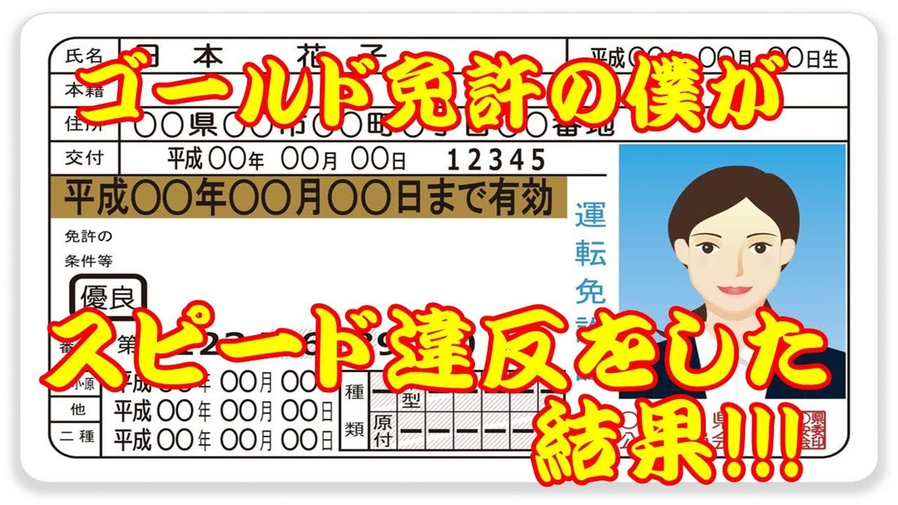 ゴールド免許の僕がスピード違反をした結果!!!