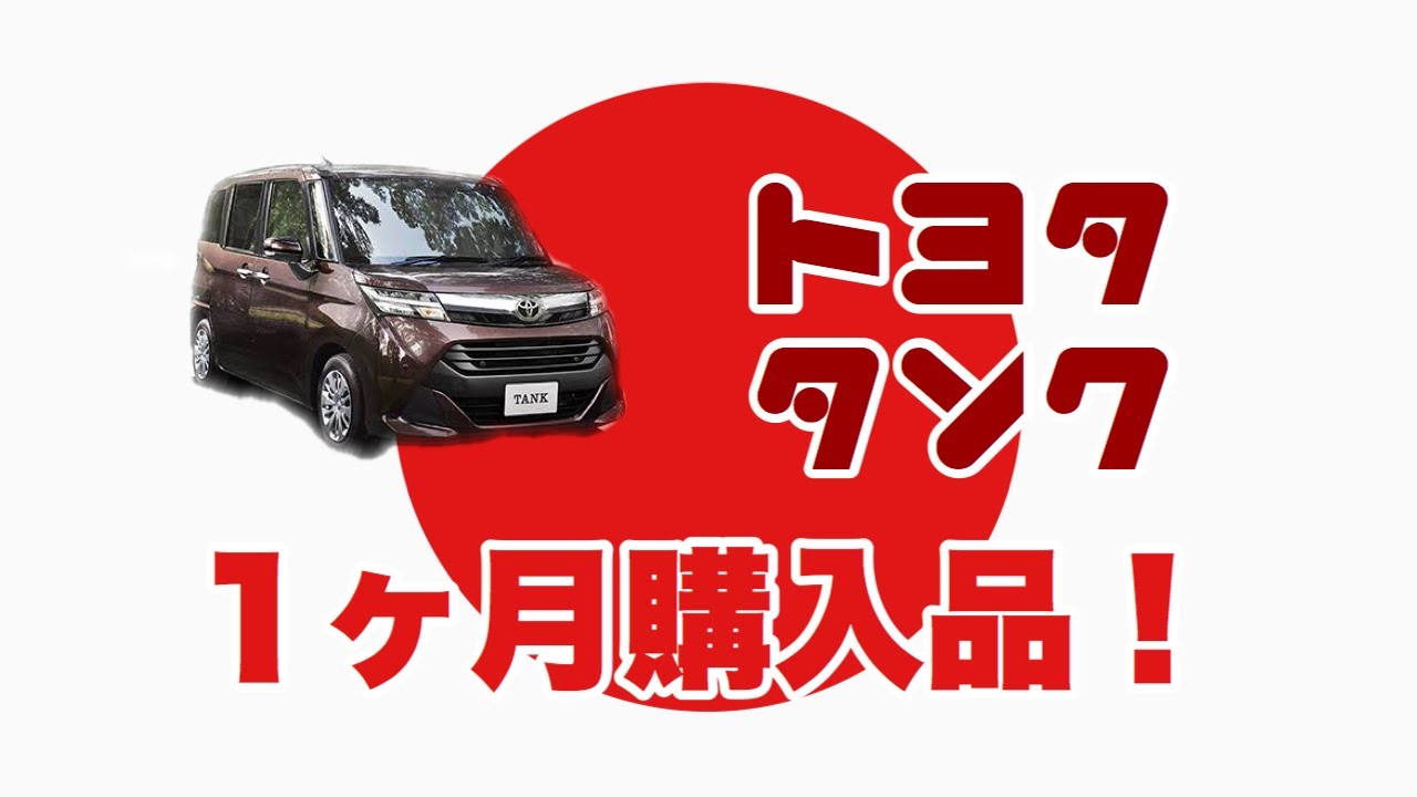 新車購入!。トヨタタンク 運転1ヶ月!購入品紹介