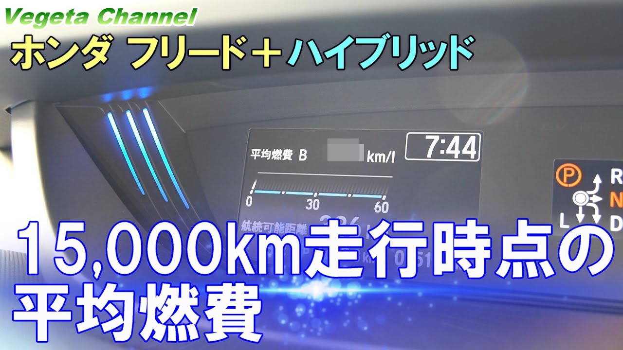 フリード+ハイブリッド 15000Km走行時点の平均燃費