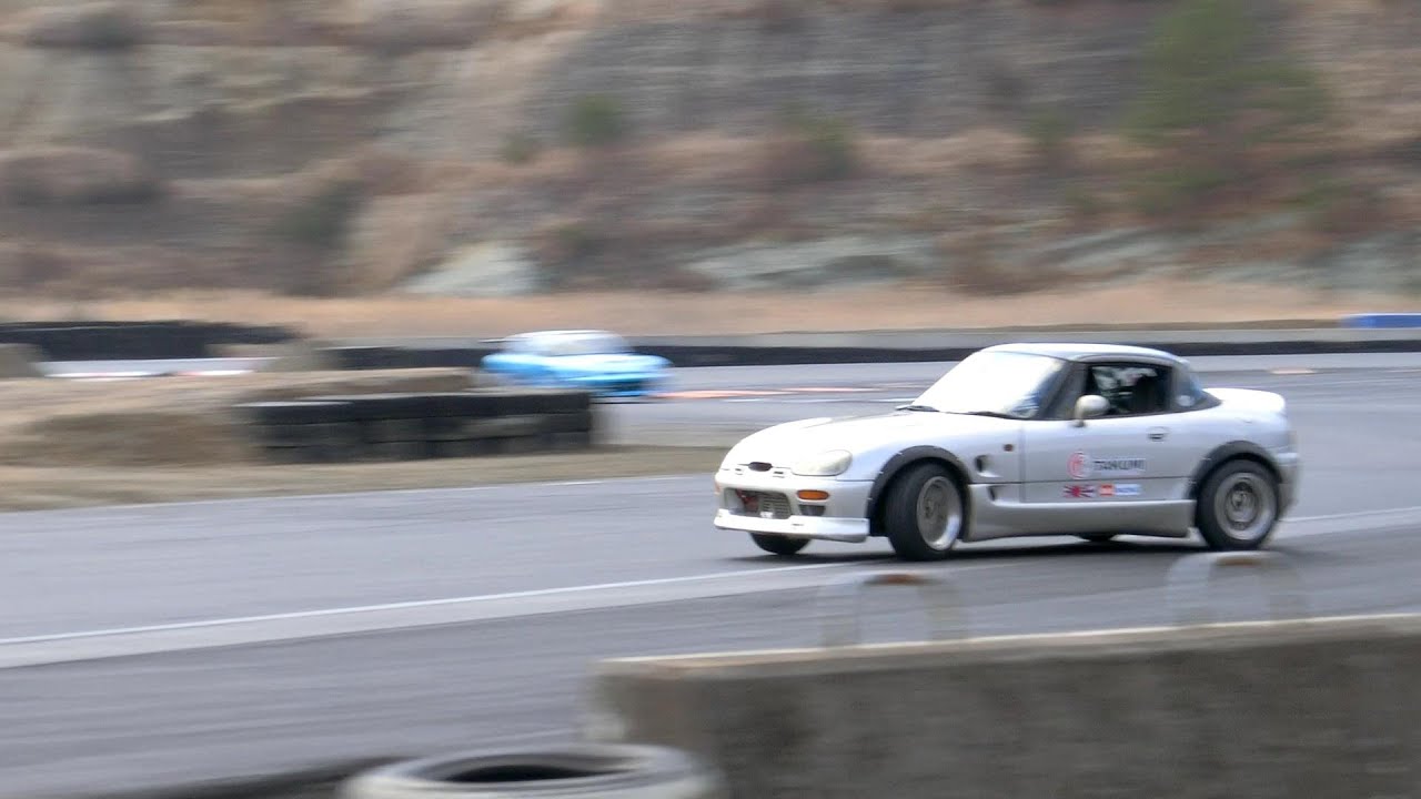 2020.2.29　カプ走 in 日光サーキット　ドリフトコンテスト　ウォーミングラップ　外撮り　SUZUKI Cappuccino drifting