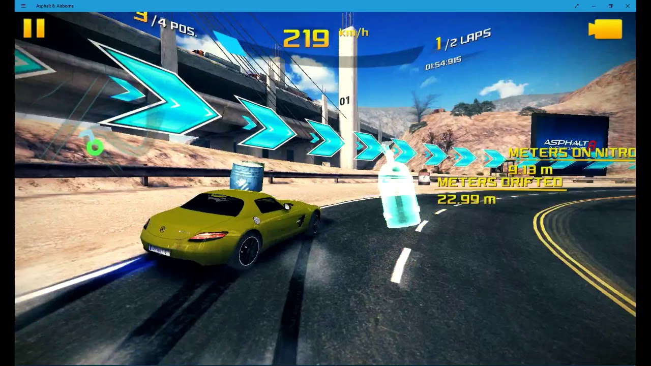 29+Asphalt 8 Airborne,In Nevada Reverse,With Mercedes Benz SLS AMG Electric Drive