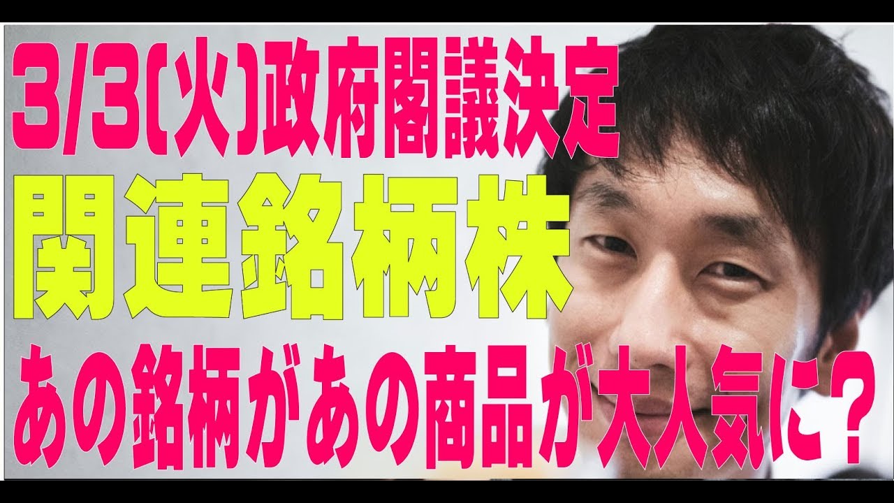 3/3政府閣議決定あおり運転ドライブレコーダー関連銘柄株調査結果