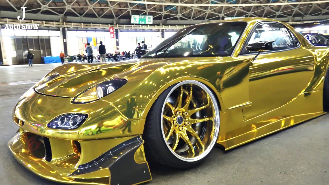 (4K)GOLDEN MAZDA RX-7 FD3S modified マツダRX7 ゴールド – NAGOYA AUTO TREND 2020