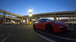 ポルシェ911カレラSで見る大黒PA夕暮れから日没までタイムプラス　Daikoku Parking Sunset with Porsche 911 Carrera S 【4K】撮影