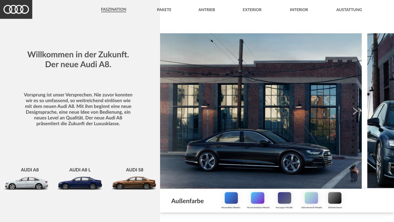 Adobe XD UI Design Tutorial | Audi S8 Website