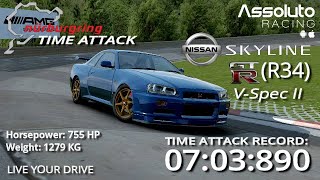Assoluto Racing | Nürburgring Time Attack [7:03:890] Nissan Skyline GTR (R34) V-Spec II (Gameplay)