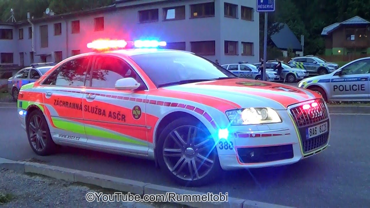 *Audi S8* Czech Workers Samaritan Federation Car - light setup - Whelen Liberty II [CZ | 5.2019]