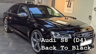 Audi S8 restored back to deep wet black! Big Limo gets the Ti22 Love