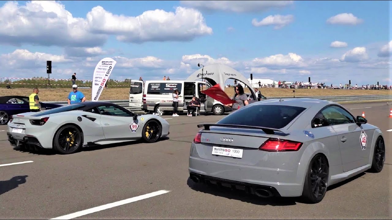 Audi TT RS vs Audi R8 vs Mercedes AMG GTs vs Ferrari 488 GTB