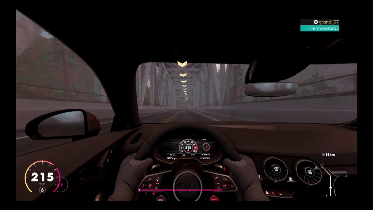 Audi tt quattro and ford mustang on route (The Crew 2)