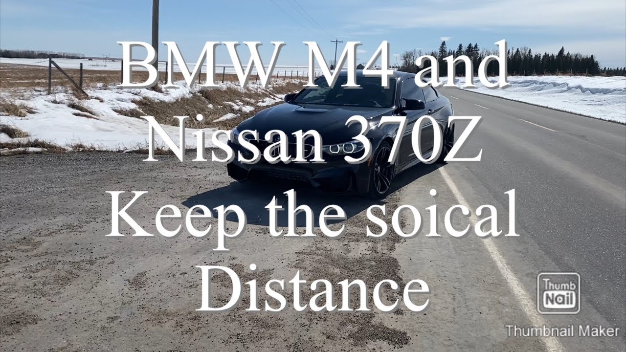 BMW M4 And Nissan 370Z Even Cars Keep The Social Distance