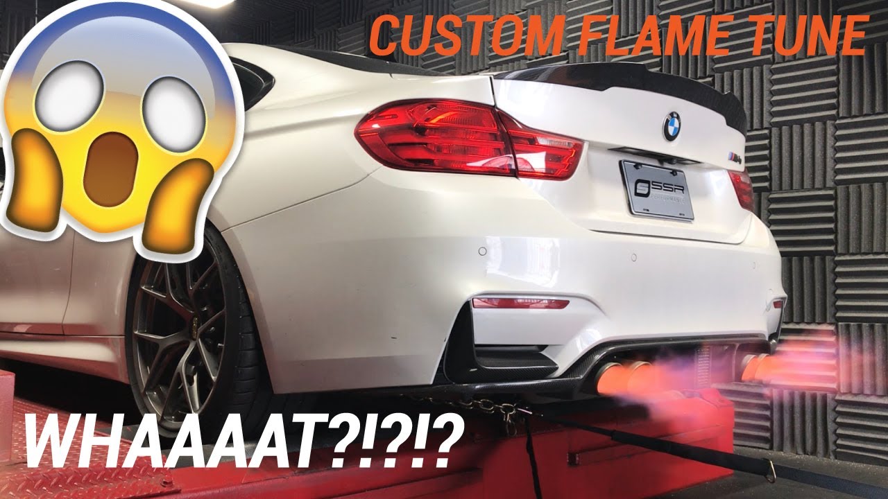 BMW M4 CUSTOM FLAME DYNO TUNE!!! SHOOTS FLAMES WHEN YOU REV