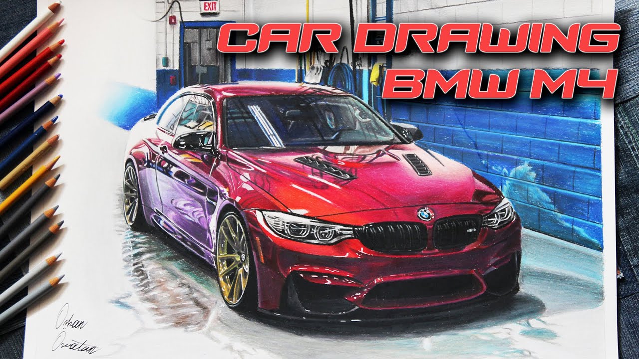 BMW M4 Cabrio Car Drawing