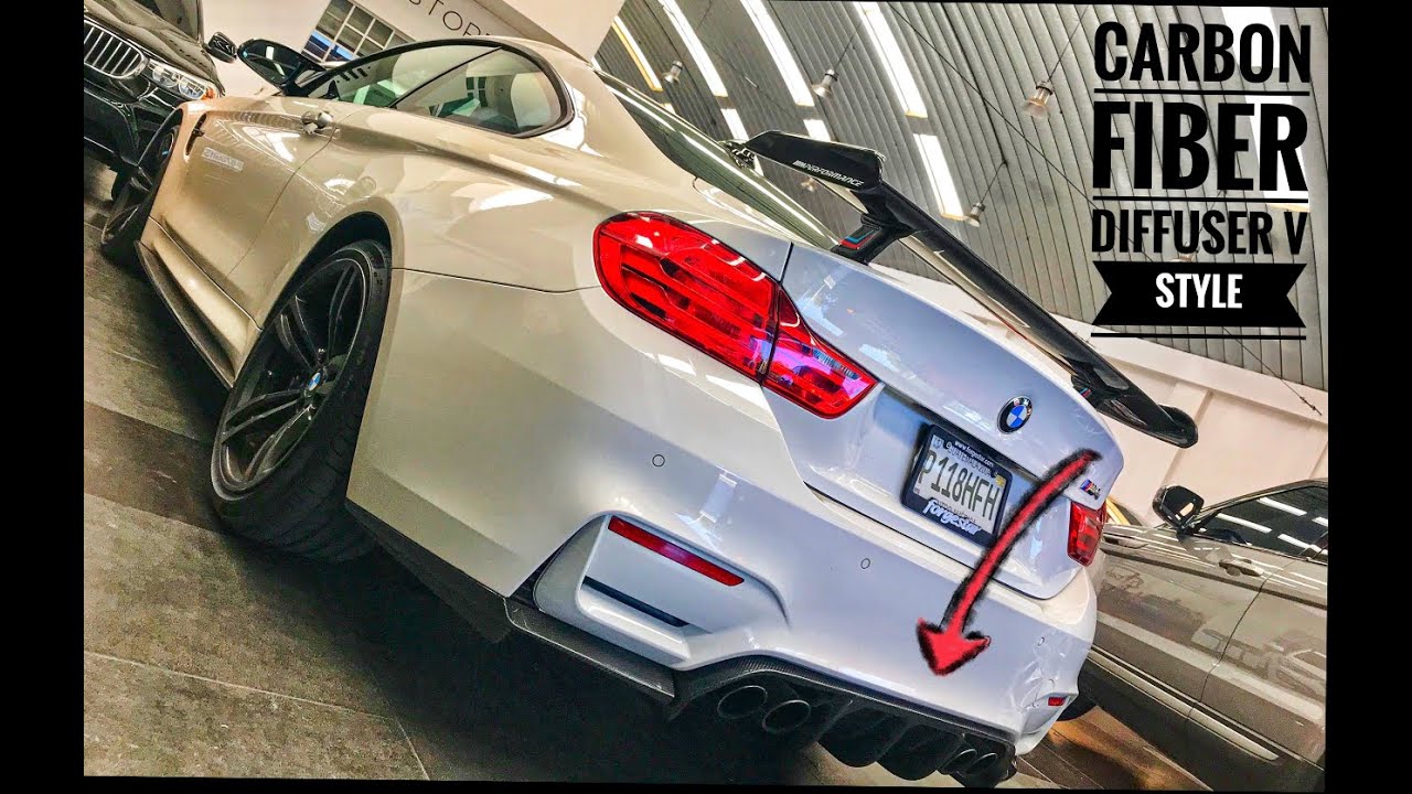 BMW M4 F82 Gets our carbon fiber rear diffuser V Style – Also Available for M3 F80