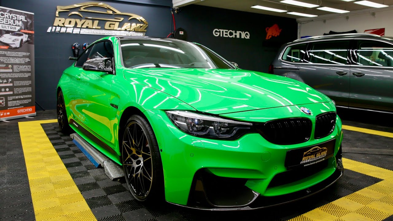 BMW M4 Signalgrün Nano-Lackversiegelung & Gtechniq HALO PPF Coating