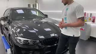BMW M4 full detailed decontamination wash. Wheel’s off clean. Gyeon ceramic coating paint protection