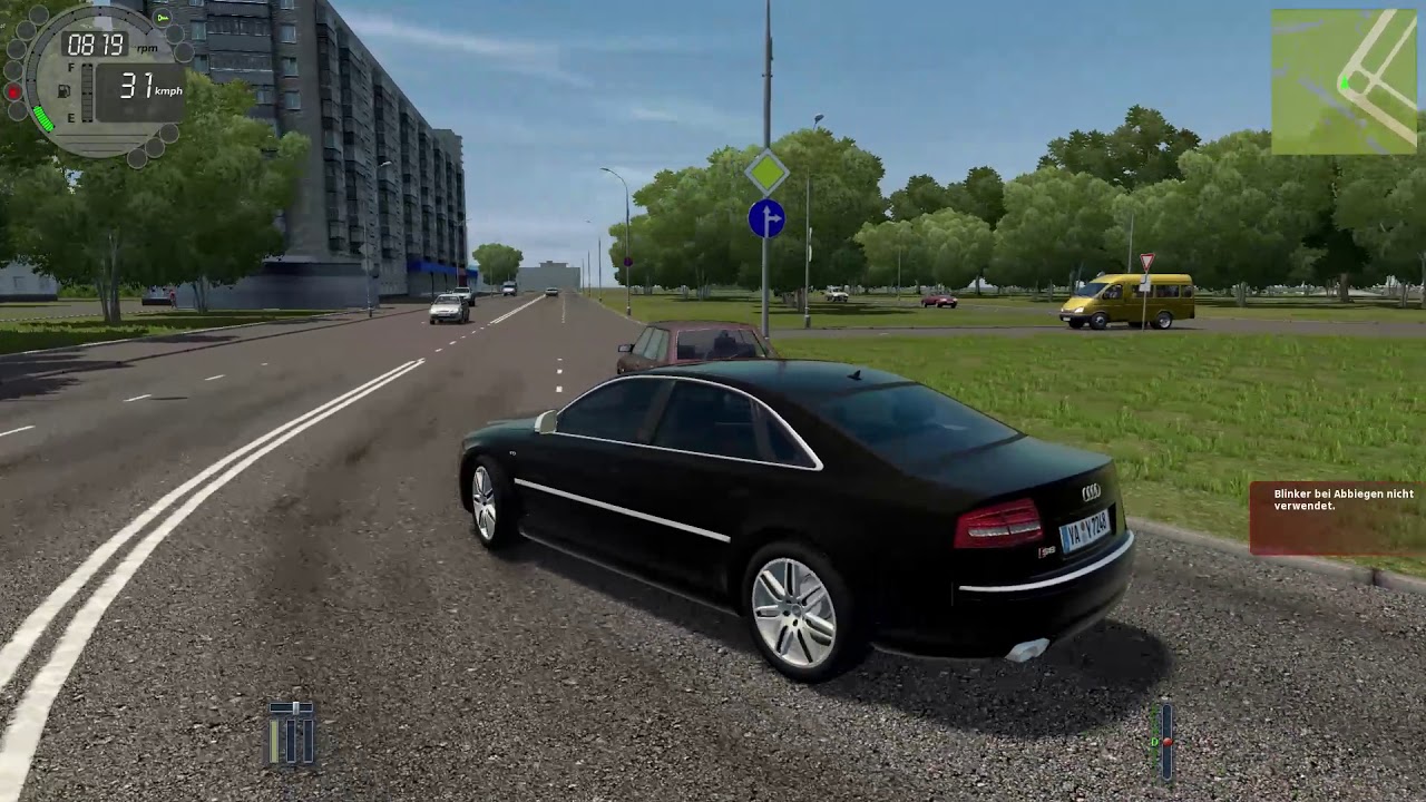 City Car Driving 290 km/h mit dem Audi S8