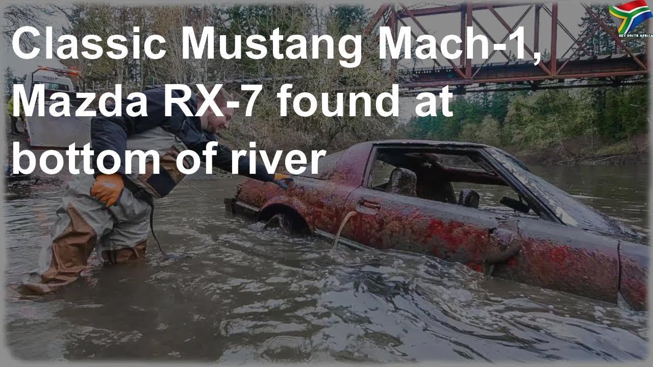 Classic Mustang Mach-1, Mazda RX-7 found at bottom of river
