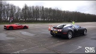 DRAG RACE: LaFerrari vs Bugatti Veyron – Vmax Stealth