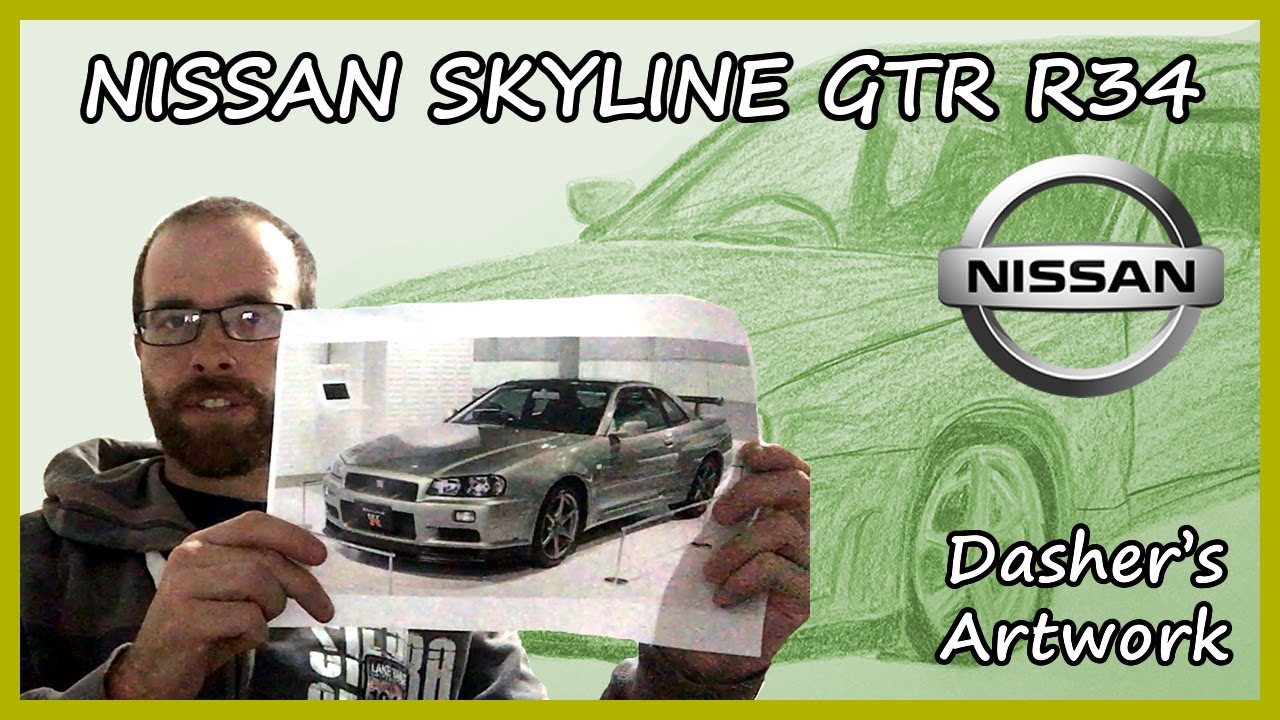 DRAWING A NISSAN SKYLINE GTR R34