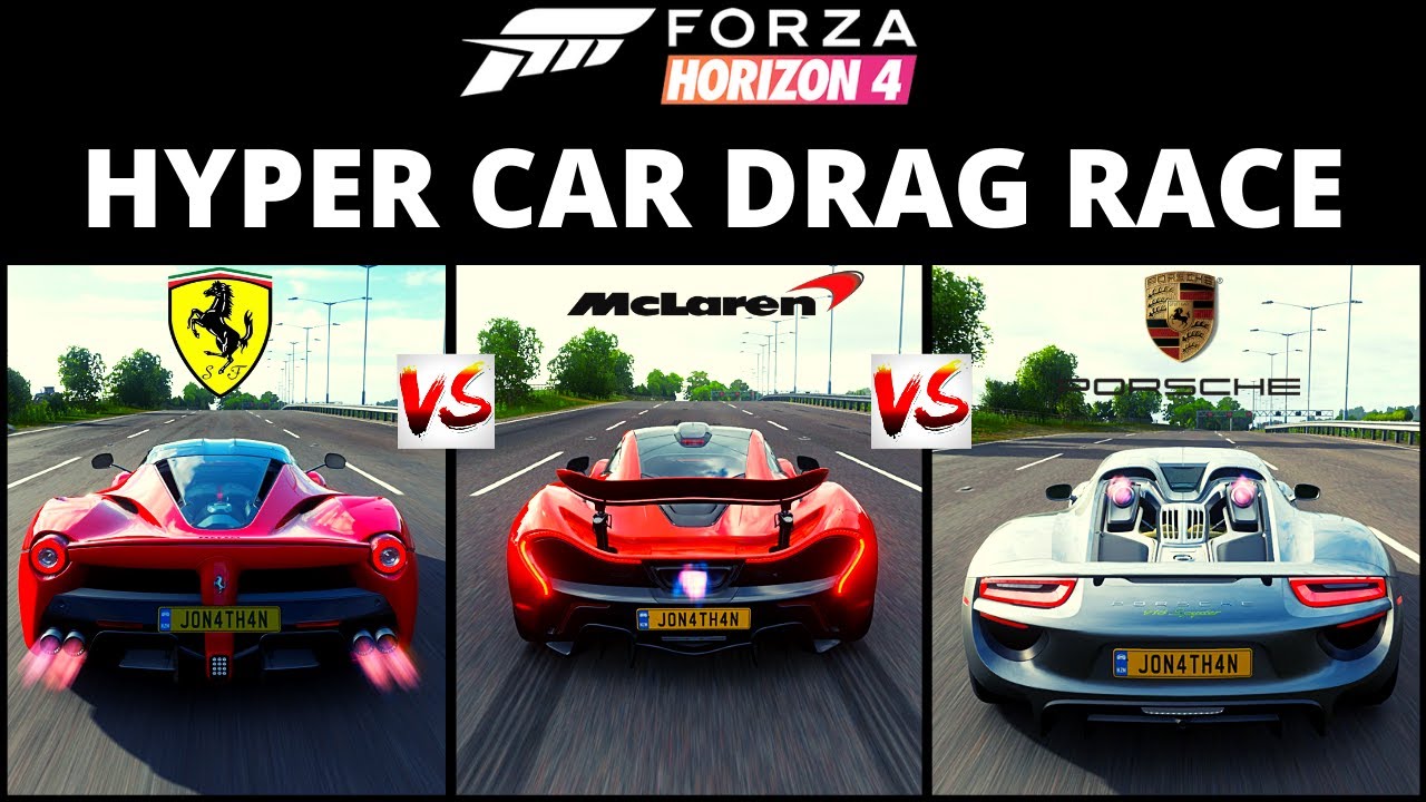 Drag Race | La Ferrari VS Mclaren P1 VS Porsche 918 Spyder | Forza Horizon 4