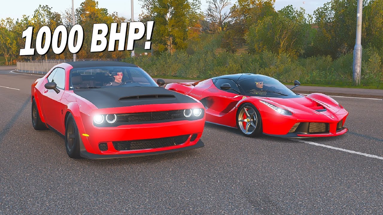 FH4 Drag Race | 1000 BHP Dodge Demon vs Ferrari LaFerrari!!!