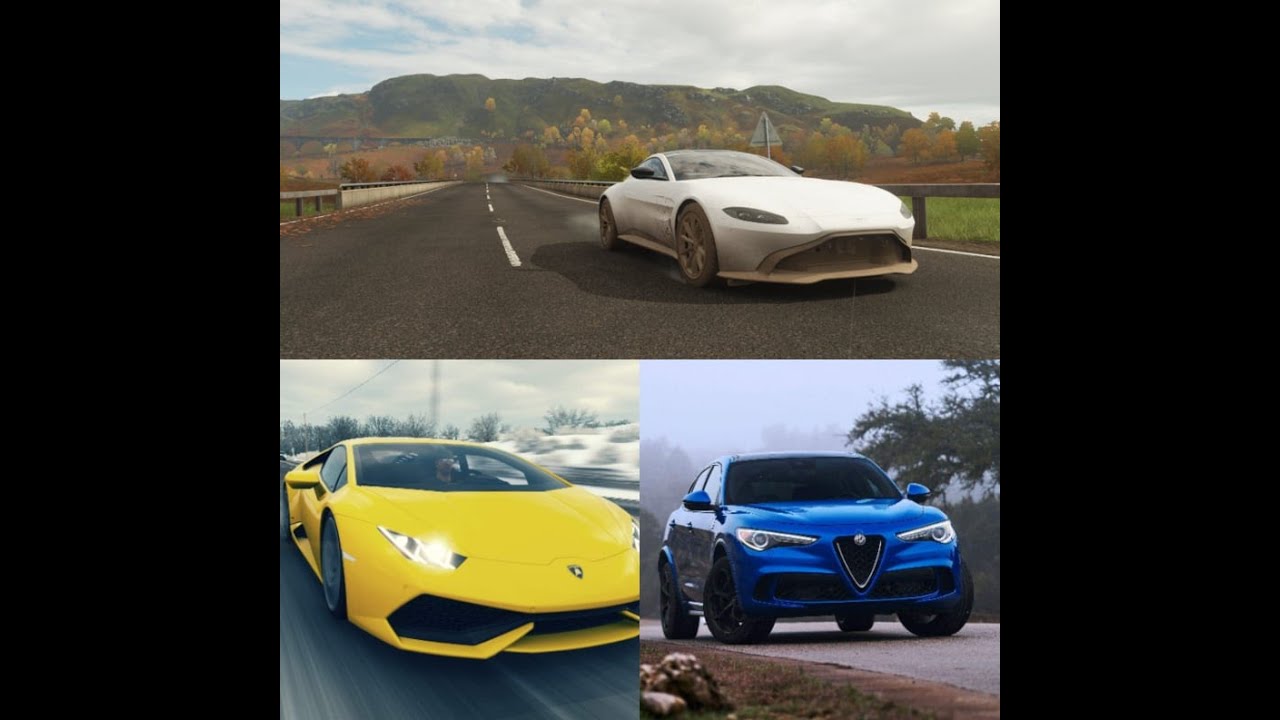 FORZA HORIZON 4 LAMBORGHINI HURACAN LP 610 4 VS ALFA ROMEO    VC VANTAGE ASTON  MARTIN