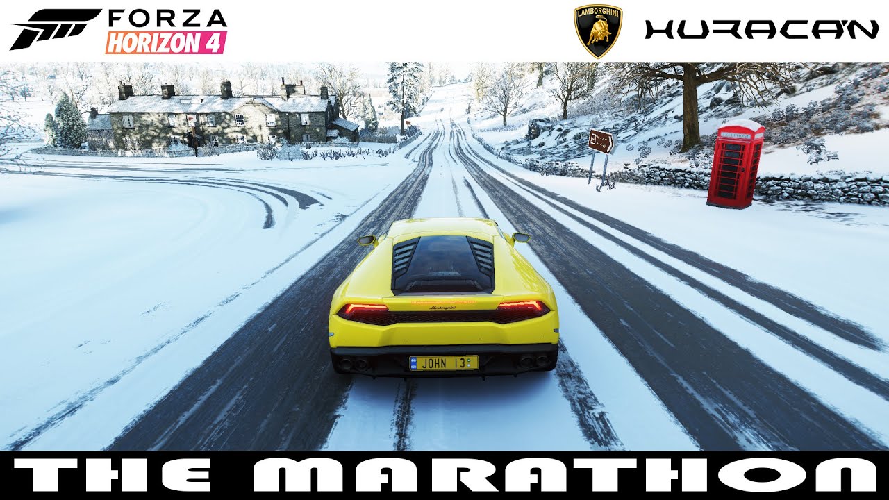 Forza Horizon 4 - 2014 Lamborghini Huracan LP 610-4 - The Marathon Race - Gameplay