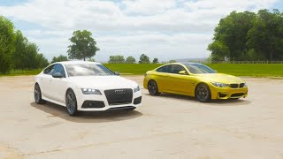 Forza Horizon 4 Drag Race – Audi RS7 Sportback VS BMW M4 Coupe