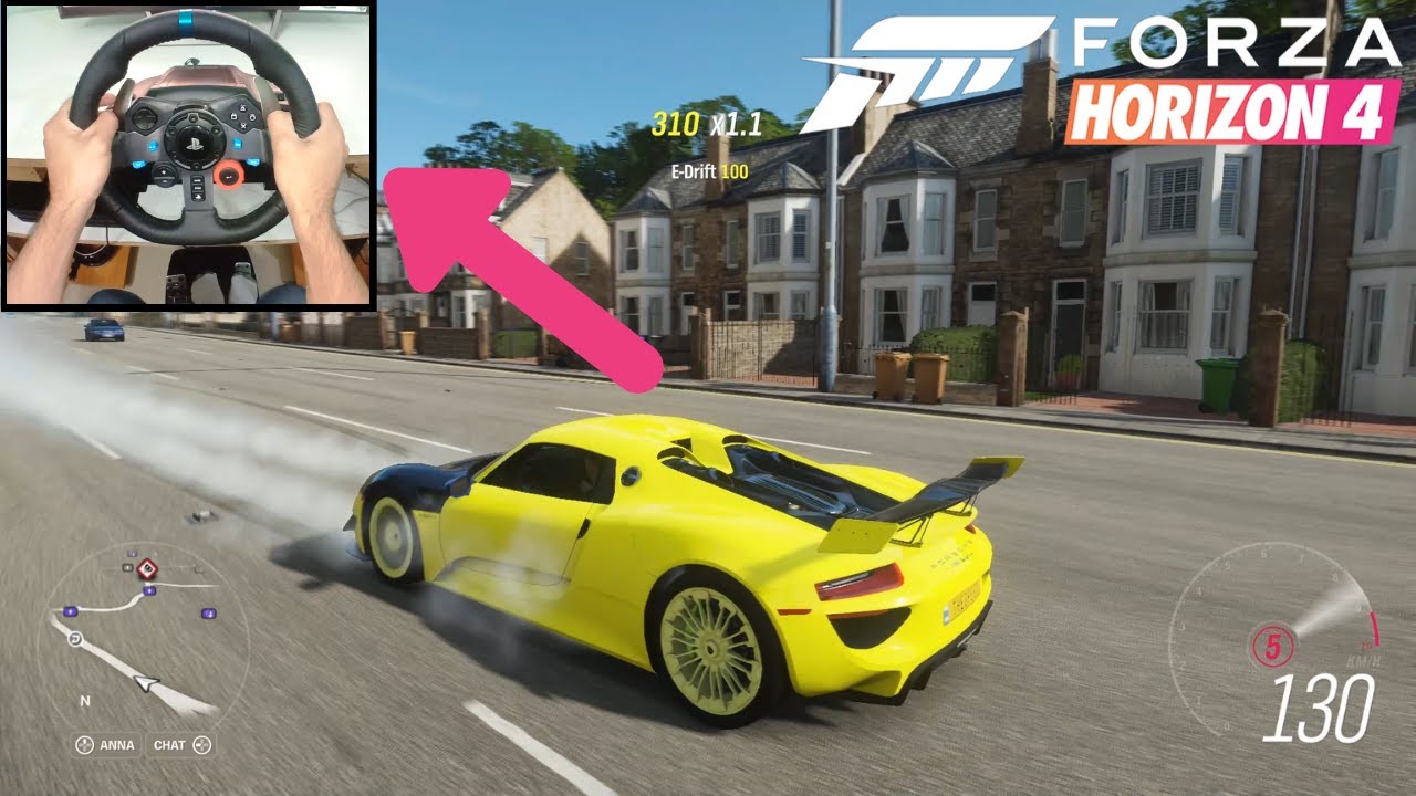 Forza Horizon 4 – Porsche 918 Spyder (2014)| Logitech g29 gameplay (Steering Wheel + Paddle Shifter)
