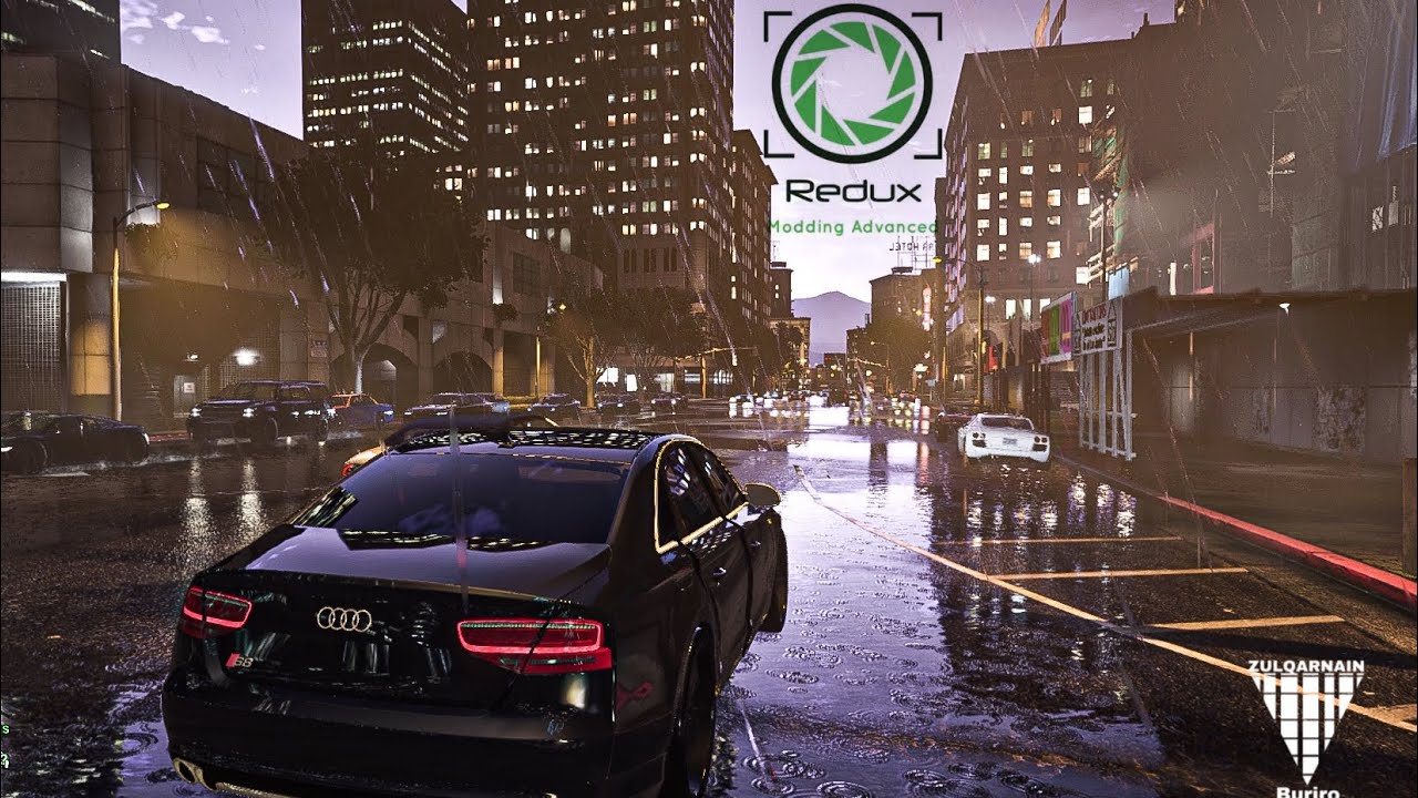 GTA 5 Redux 1.8||PC/Laptop||Audi S8||thunder||Zbb||Day||Night||