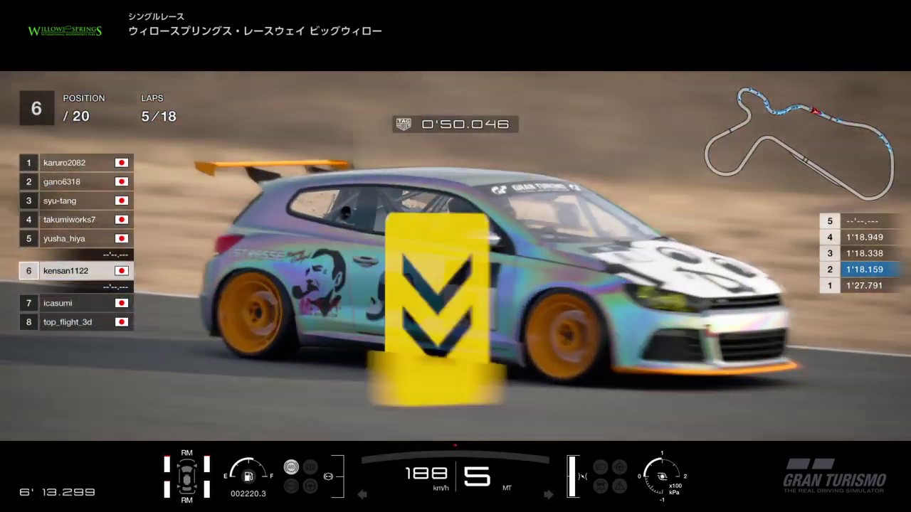 GTSport 20200329 マニュRd.4 Rating AS Start 9th Finish 3rd 152pts.