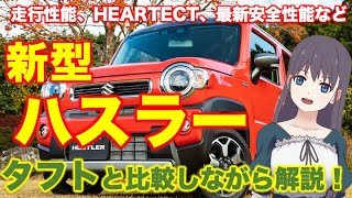 【新型ハスラーをタフトと比較して解説】走行性能、HEARTECT、最新安全性能など｜2020年最新情報（スズキSUZUKI）