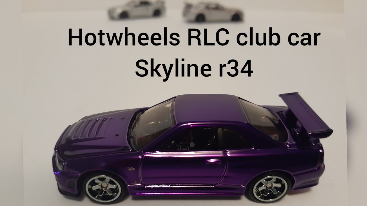 #Hotwheels rlc membership car; Nissan skyline gtr r34 ( purple )
