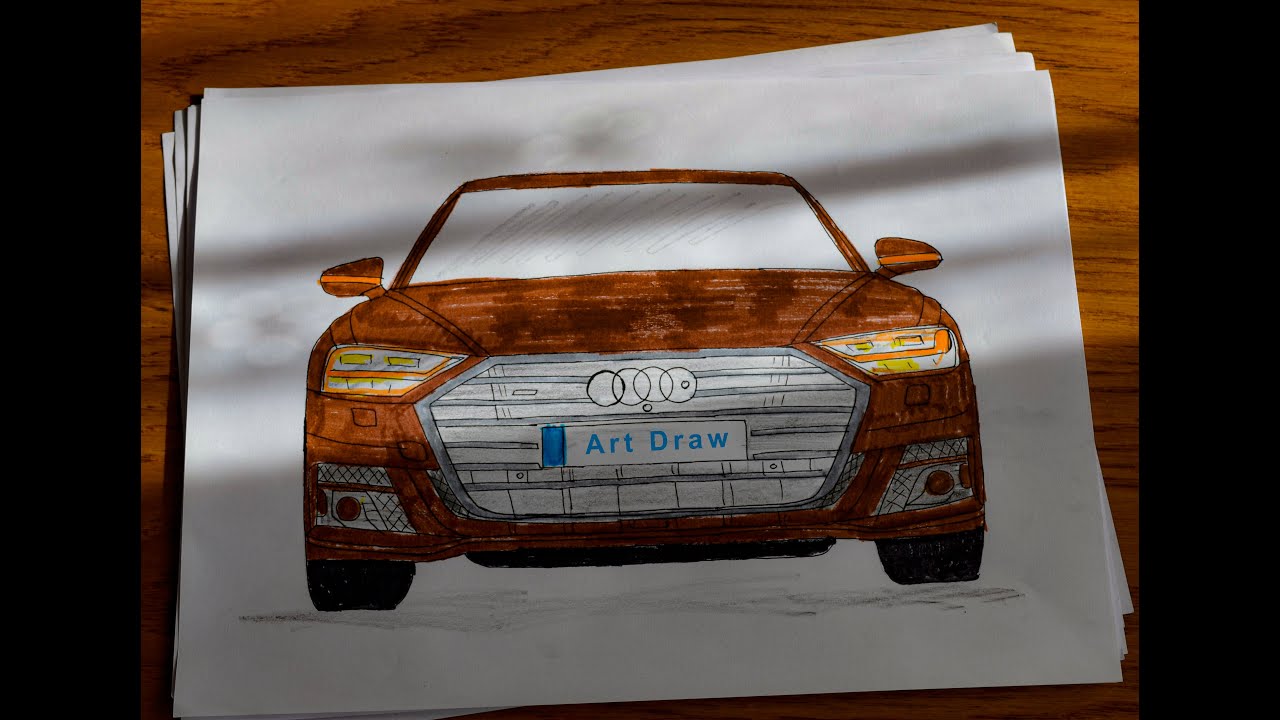 How to Draw a Audi S8 2020 Car