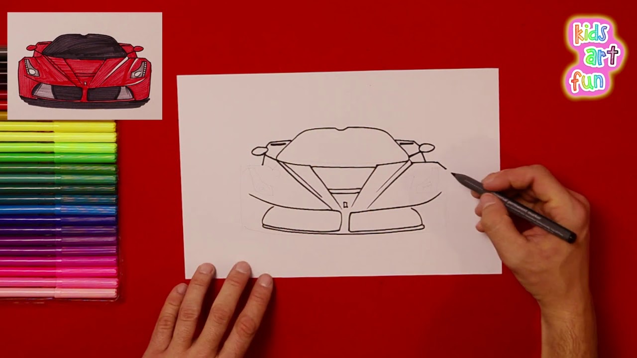 How to draw La Ferrari Front view
