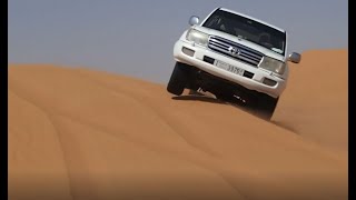 Land Cruiser in Desert – Dubai  TOYOTA ランドクルーザー　100系　砂漠　ドバイ　四駆走行