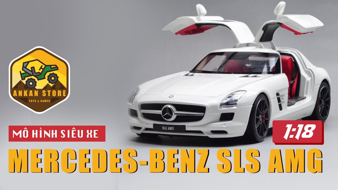 Mô Hình Siêu Xe Mercedes Benz SLS AMG 1:18 – Xe Mô Hình Cao Cấp