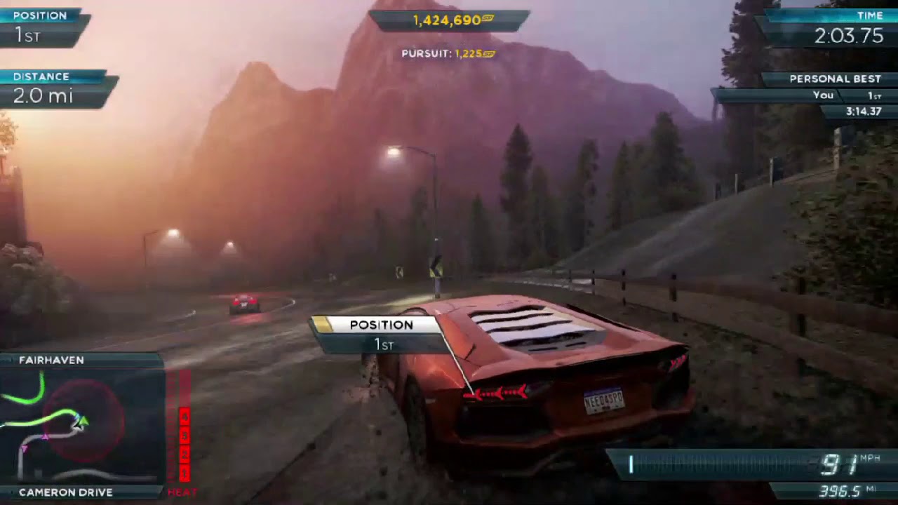 Mallu gameplay Nfsmost wanted 2012 lamborgini Avendator vs porche 918 spyder concept