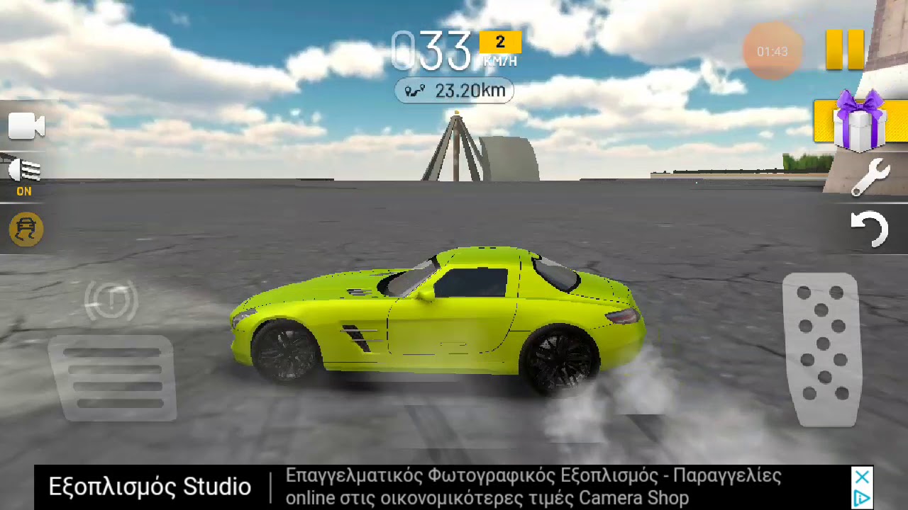 Mercedes-benz sls 2012 electric Drive….( extreme car driving simulator)