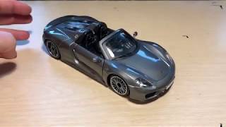 Modifying 1/24 Scale Porsche 918 Spyder Burago Part 1(Cam 1) Full HD 30FPS