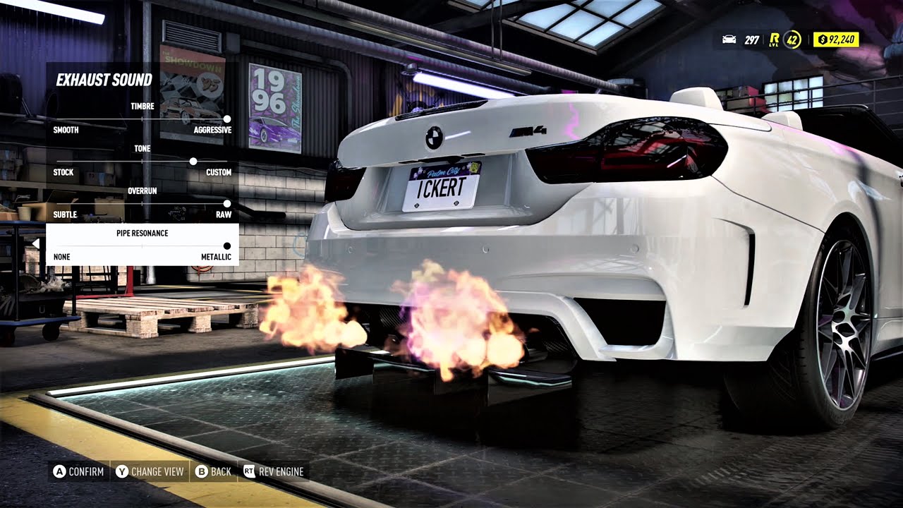 Need For Speed – HEAT BMW M4 Cabrio Exhaust Sound Setup / Tune